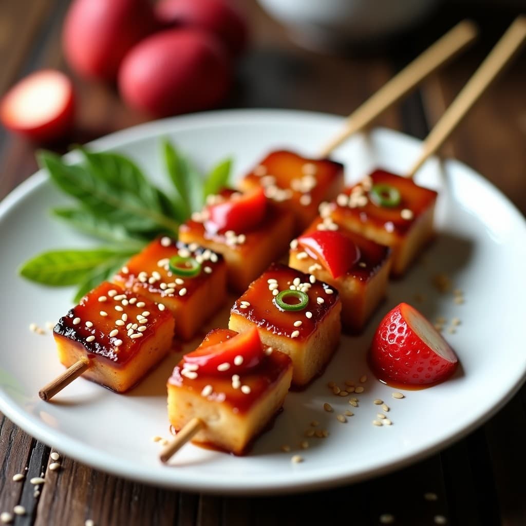 Brochetas de Pollo Teriyaki y Lichi: Receta en Olla Express con Toque Dulce-Salado