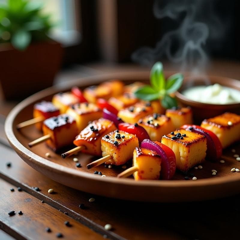 Brotchetas de Pollo Teriyaki y Piña en Airfryer: Receta Japonesa Alta en Proteína