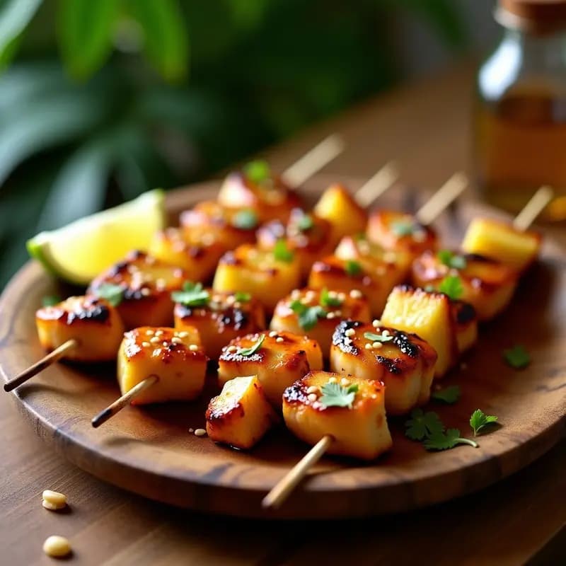 B Kings de Pollo Teriyaki con Piña: Aperitivo Hawaiiano Dulce-Salado