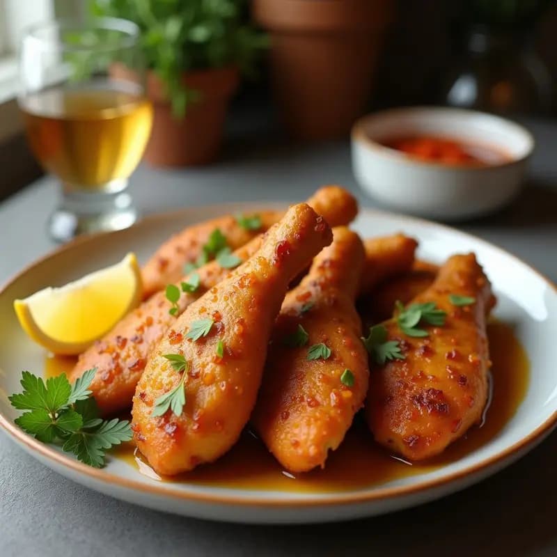 Brochetas de Pollo Marinado en Vinagre de Sidra y Miel con Vegetal de Col Rizada: Receta en Airfryer