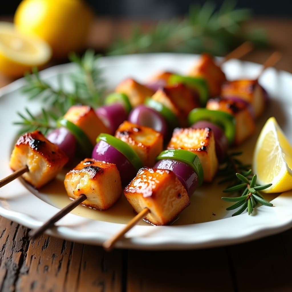 Brochetas de Pollo Marinado en Vino Blanco y Romero: Receta francesa en airfryer