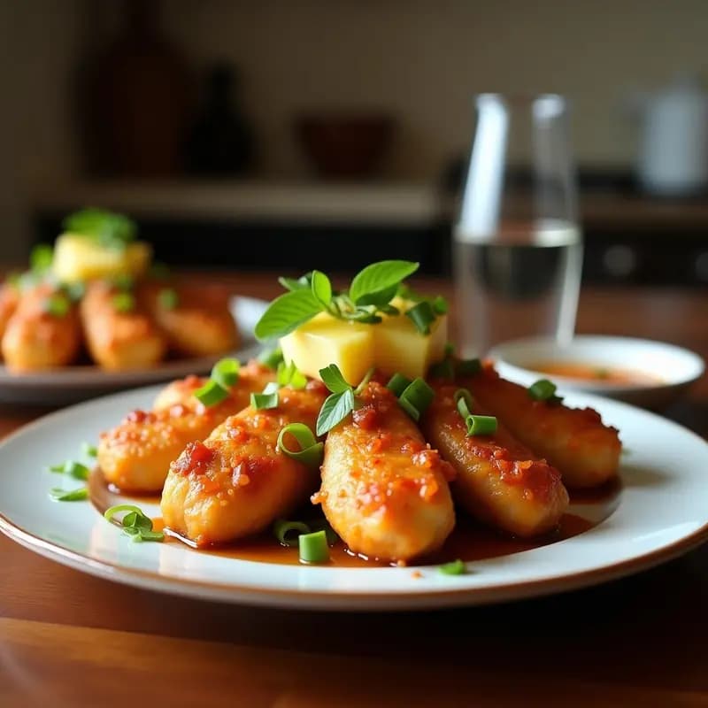 Brochetas de Pollo Marinado en Yakitori y Piña: Receta Fusion Japonesa-Hawaiana en Airfryer