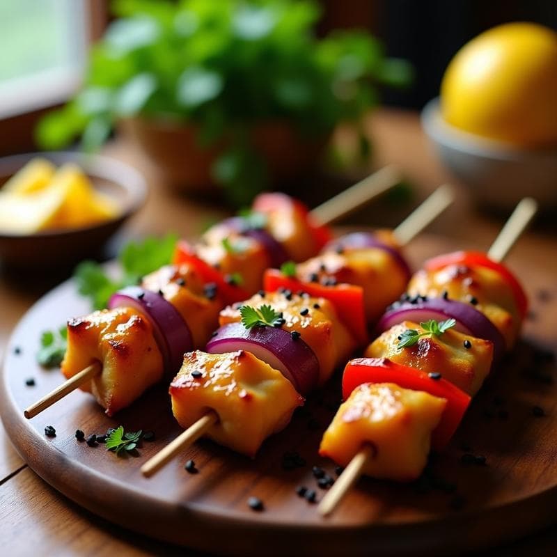 Brochetas de Pollo Marinado en Yuzu y Jengibre: Receta Japonesa en Airfryer para Tupper