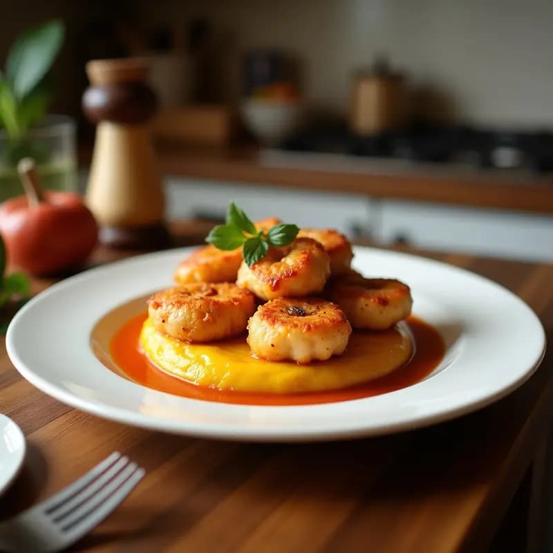 Brochetas de Pulpo en Adobo de Pimentón y Miel con Puré de Patata Dulce: Receta Española en Airfryer