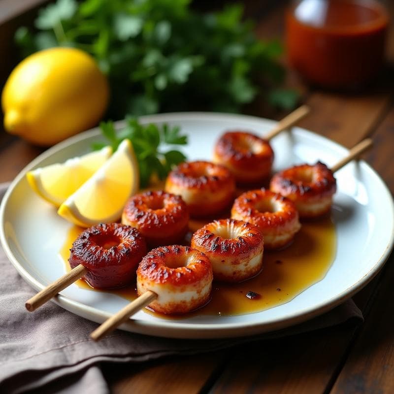 Brochetas de Pulpo a la Gallega con Pimentón de la Vera: Receta en Airfryer Baja en Calorías