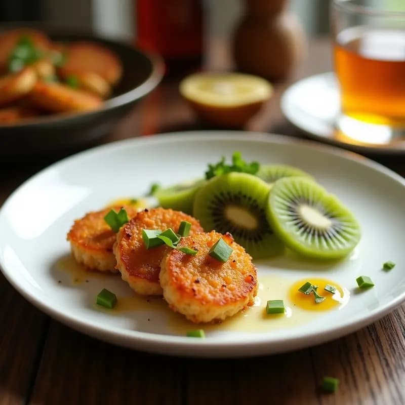 Brochetas de Salmón y Kiwi con Salsa de Miel y Wasabi: Receta Fusion Japonés-Nezelandesa
