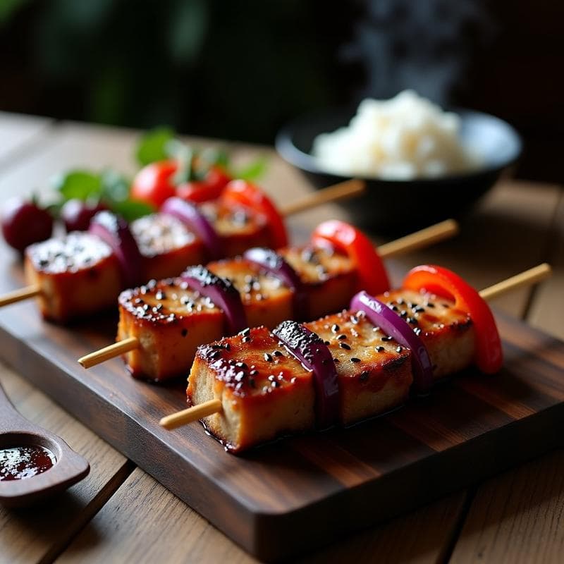 Brochetas de Solomillo de Cerdo Marinado en Sake y Jengibre: Receta Japonesa en Airfryer y Alta en Proteína