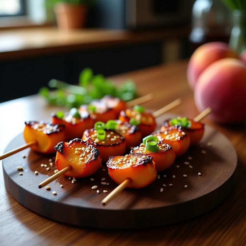 Brochetas de Solomillo y Melocotón con Glaseado de Miel y Sojas: Receta China en Airfryer