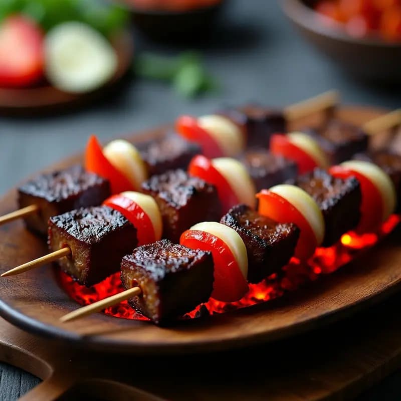 Brochetas de Ternera Marinada en Adobo Filipino: Receta en Barbacoa y Alta en Sabor