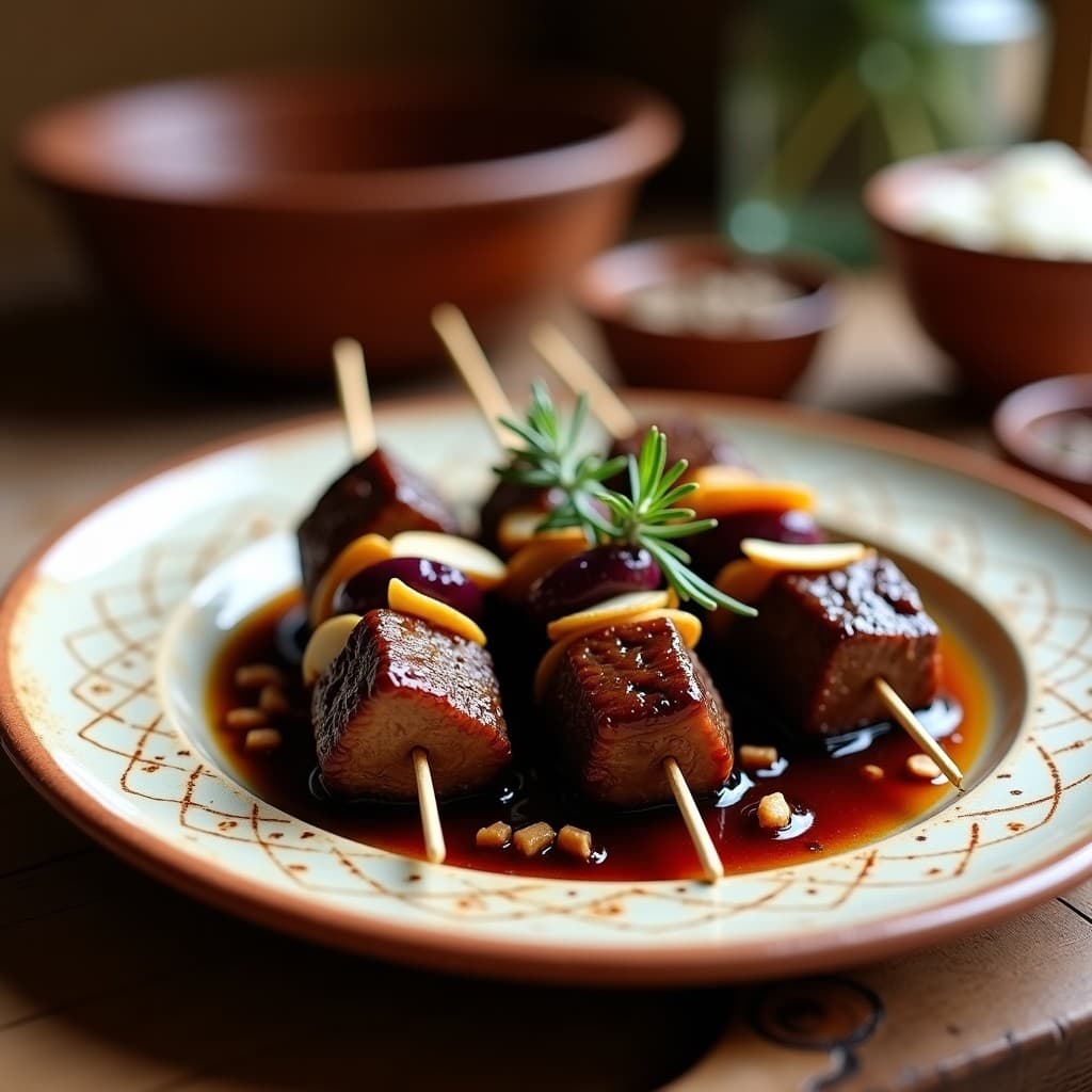 Brochetas de ternera con ciruelas y romero: Receta en olla exprés con toque marroquí