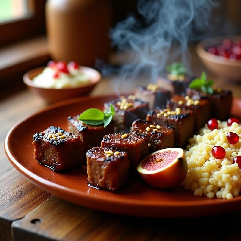 Brochetas de Ternera Marinada y Higos Frescos: Receta Marroquí al Grill con Toque Dulce-Salado