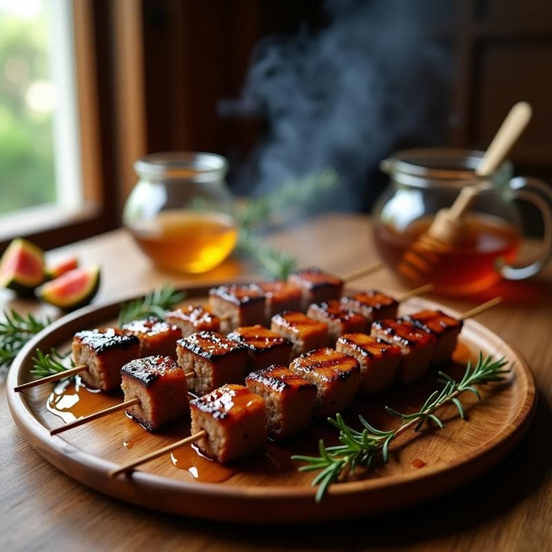 Brochetas de ternera y higos con glaseado de romero: Receta en Grill para Fines de Semana