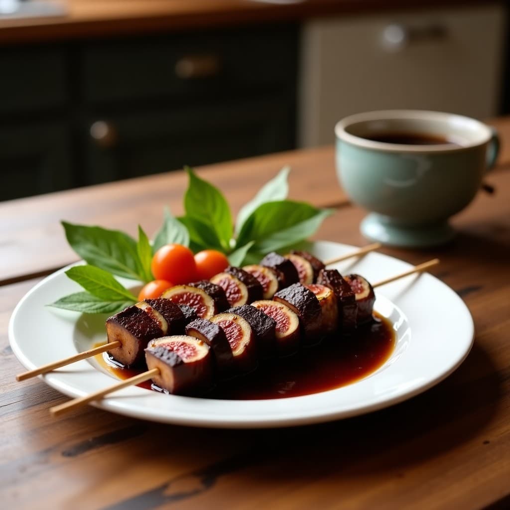 Brochetas de Ternera y Higos con Glaseado de Vinagre Balsámico: Receta Gourmet en Olla Express
