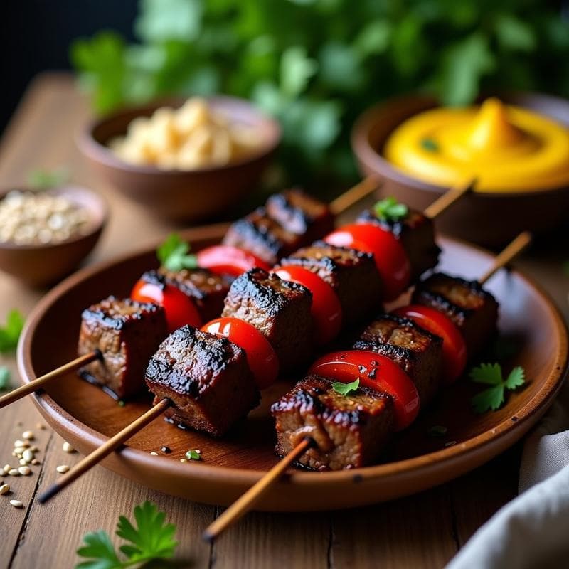 Brochetas de Ternera Maritada con Café: Receta Peruana Gourmet en 30 Minutos