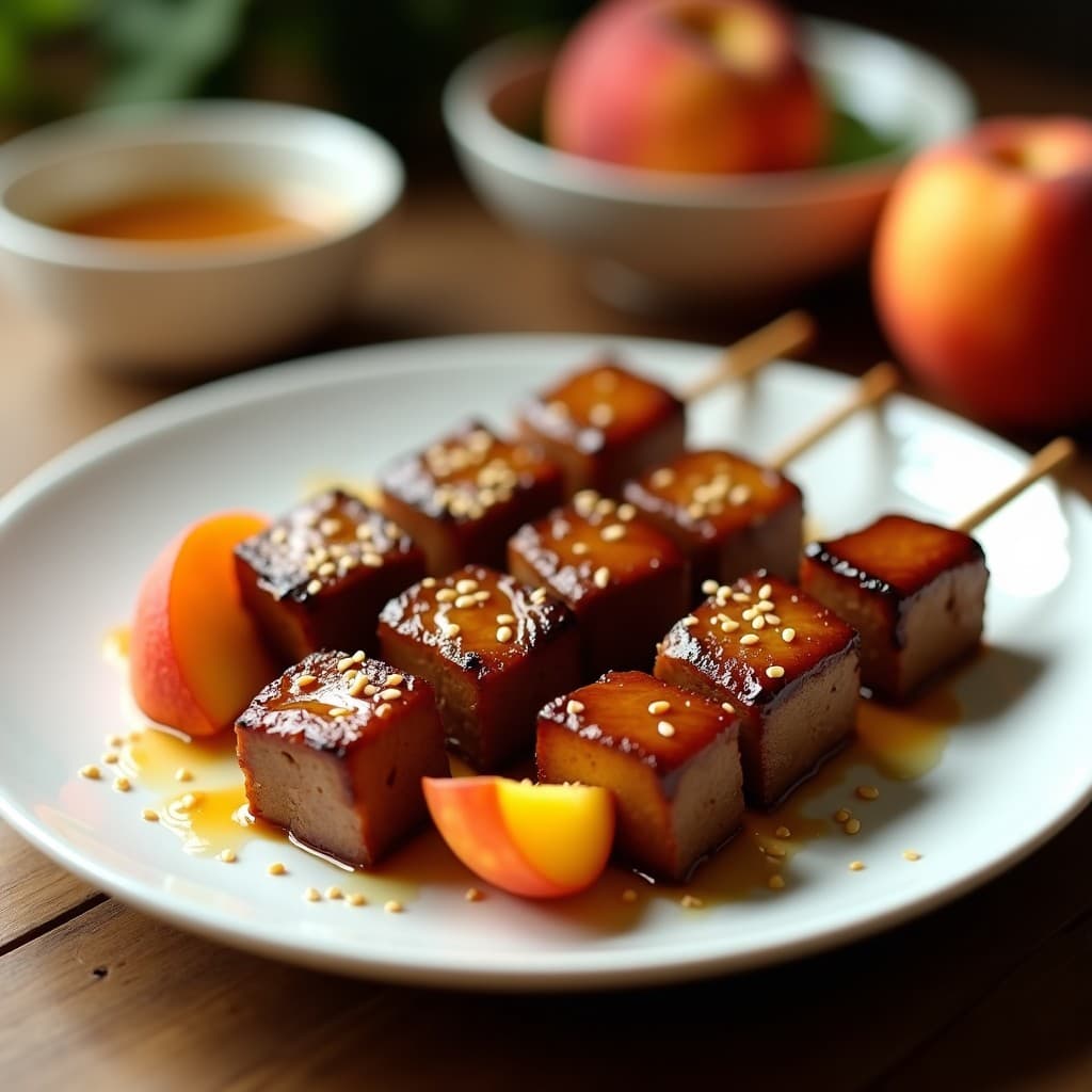Brochetas de Ternera y Melocotón con Glaseado de Miel: Receta para Airfryer con Toque Dulce