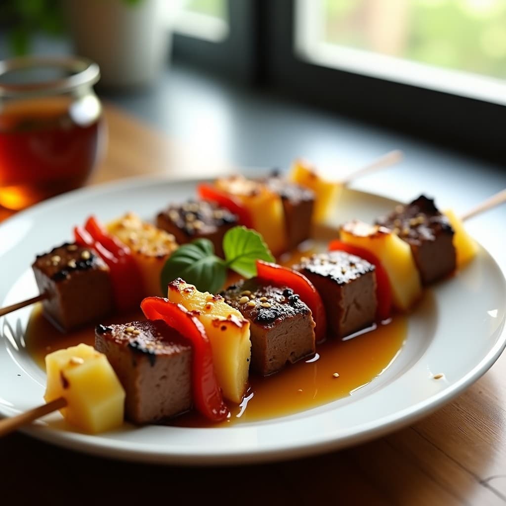 Brochetas de Ternera Maritada con Piña y Pimientos: Receta en Airfryer con Toque Dulce-Salado