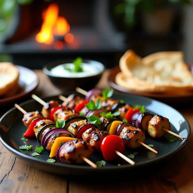 Brochetas de Ternera Marulada con Pollo y Verduras: Receta Marroquí para la Parrilla