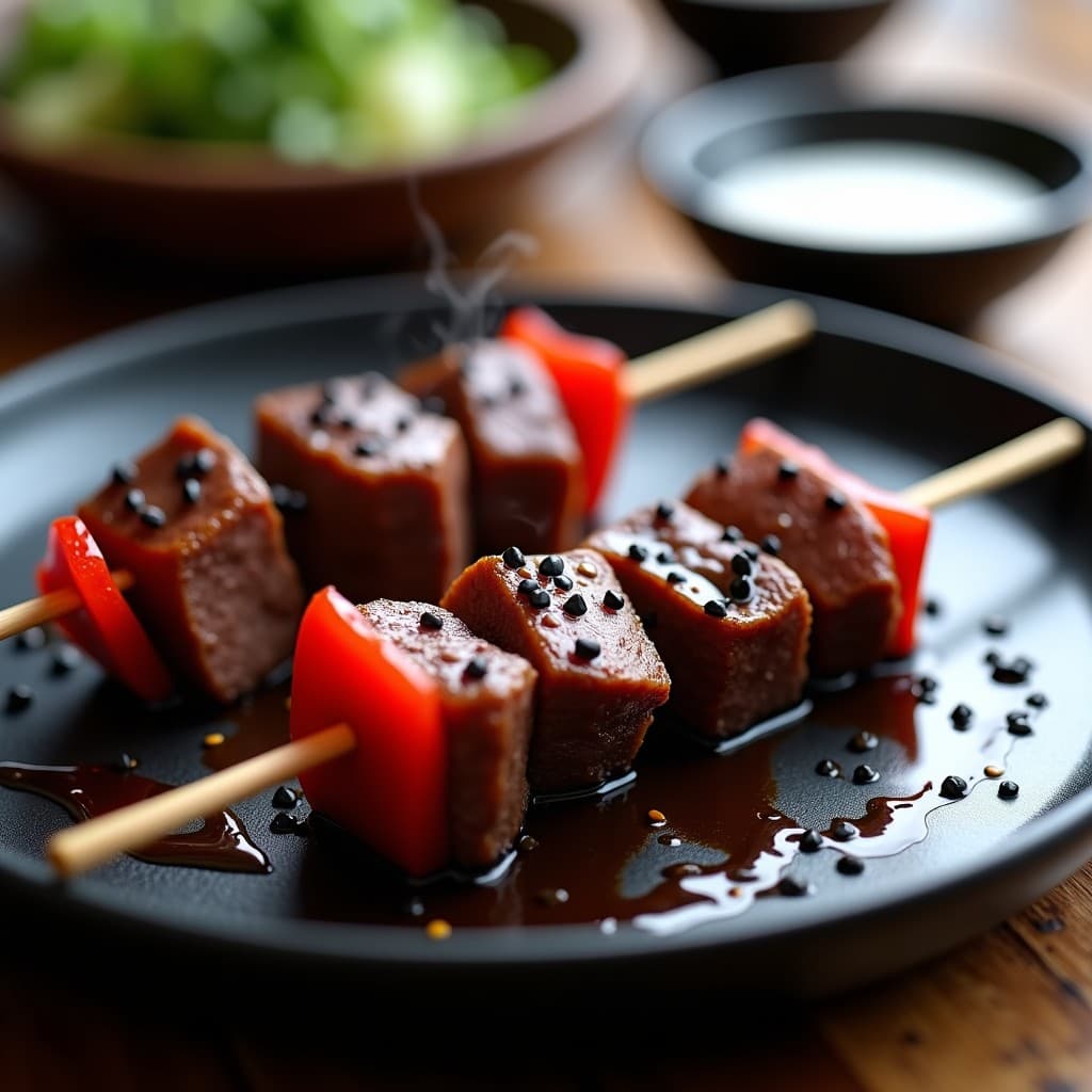 Brochetas de Ternera Marinada en Salsa de Ciruela Umeboshi: Receta Japonesa en Olla Express