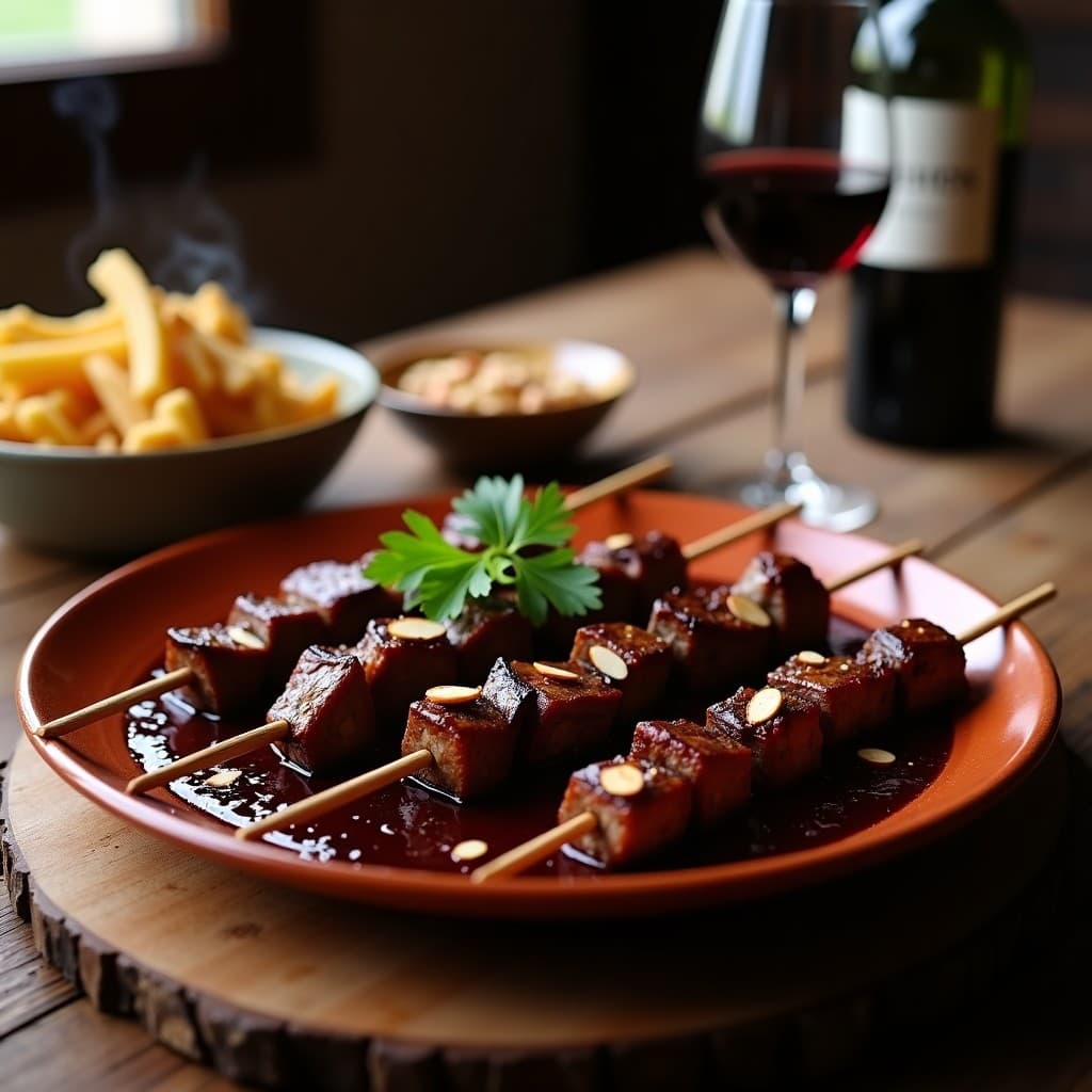 Brochetas de Ternera en Salsa de Ciruelas y Vino Porto: Receta Portuguesa en Olla Lenta