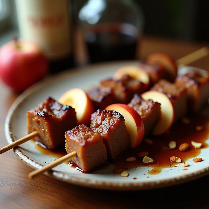 Brochetas de Ternera Maritada en Vino de Oporto: Receta Portuguesa en Airfryer con Toque Dulce