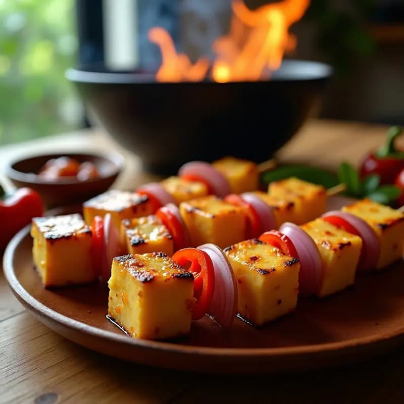 Brochetas de Tofu Marinado en Adobo Filipino: Receta Vegana a la Parrilla con Toque Dulce