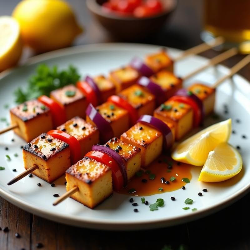 Brochetas de Tofu Marinado en Miso y Cítricos: Receta Keto Vegana en 20 Minutos