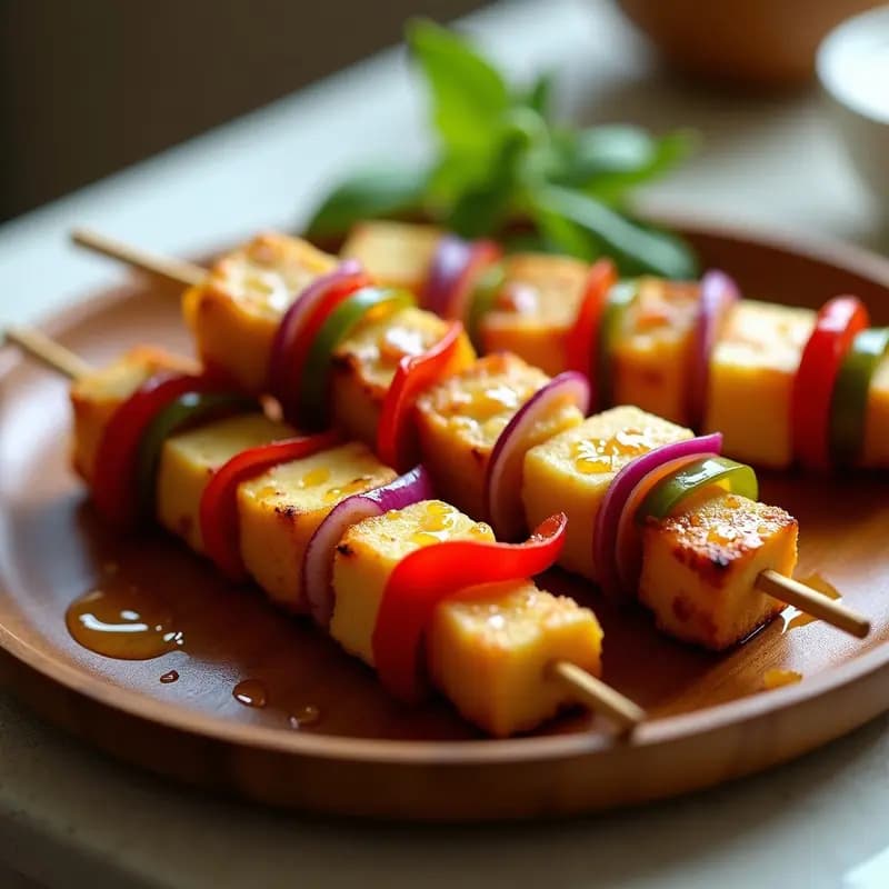 Brochetas de Tomate de Árbol y Queso Halloumi: Receta Colombiana en Airfryer Crujiente