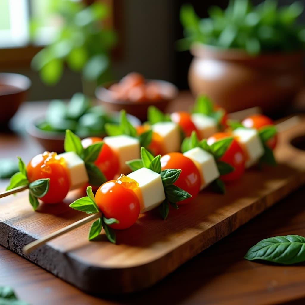 Brochetas de Tomate de Árbol y Mozzarella: Aperitivo Colombiano Vegano con Toque Caprese