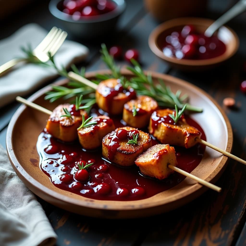 Brochetas de Solomillo de Venado con Salsa de Arándanos Silvestres: Receta Escandinava en Airfryer
