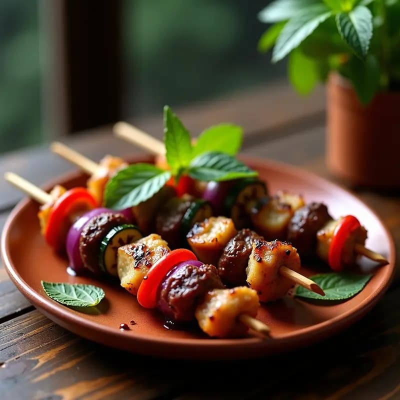 Brochetitas de Cordero con Especias Marroquíes: Receta Magrebí en Grill y Baja en Grasa