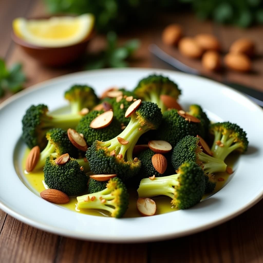 Brotas de Brócoli al Ajillo con Virutas de Almendra: Aperitivo Español Keto en Airfryer