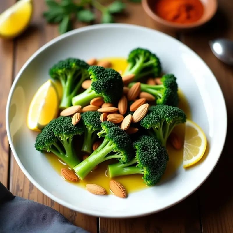Brócoli al Ajillo con Virutas de Almendra: Entrante Español Vegano y Sin Gluten