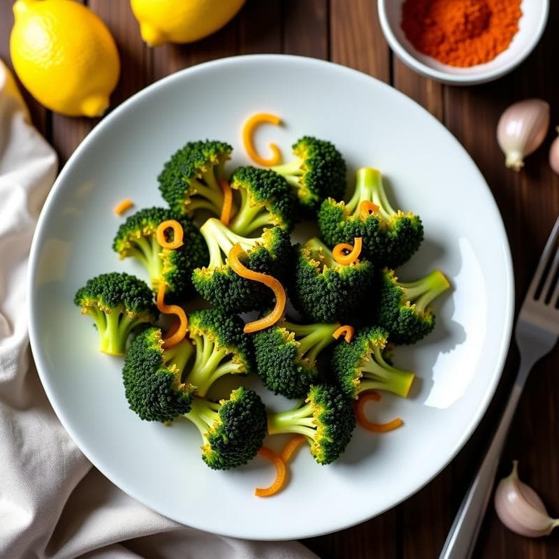 Brócoli al Ajillo con Virutas de Limón: Receta Española en Airfryer Sin Aceite y Vegana