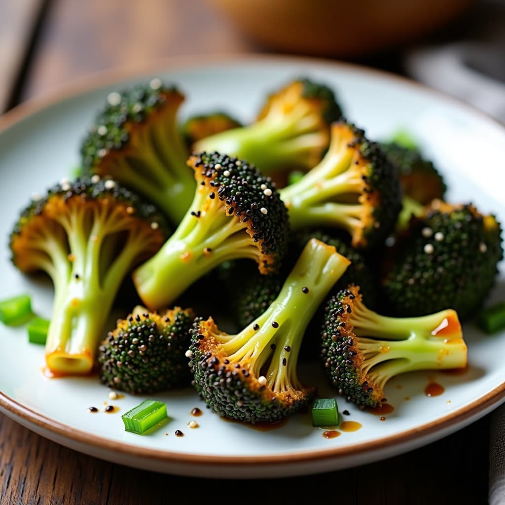 Brotas de Brócoli al Miso con Semillas de Sésamo: Entrante Coreano en Airfryer Crujiente