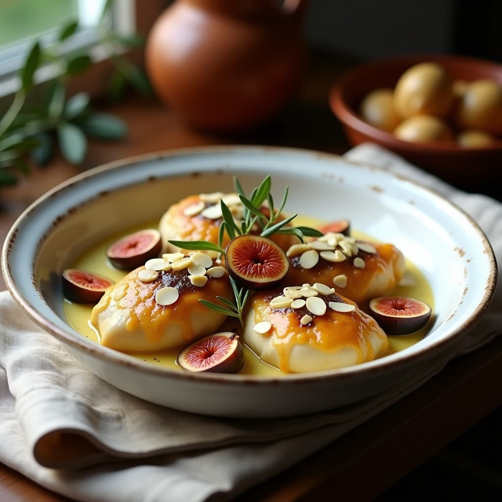 Brodas de Pollo con Queso de Cabra y Higos Caramelizados: Receta Griega en Olla Exprés
