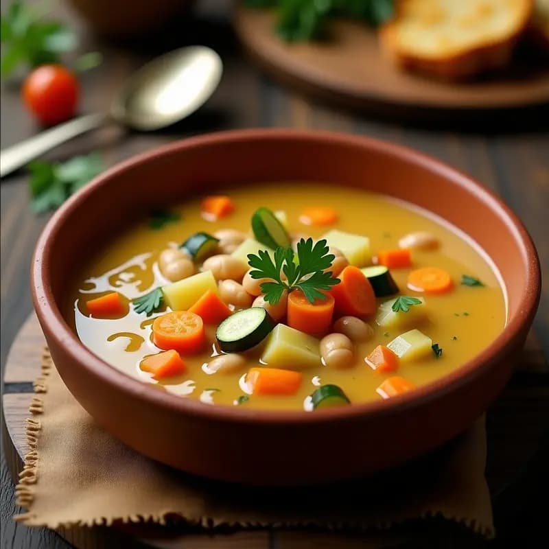 Brodu de Fagioli: Sopa Italiana de Alubias y Verduras en Thermomix