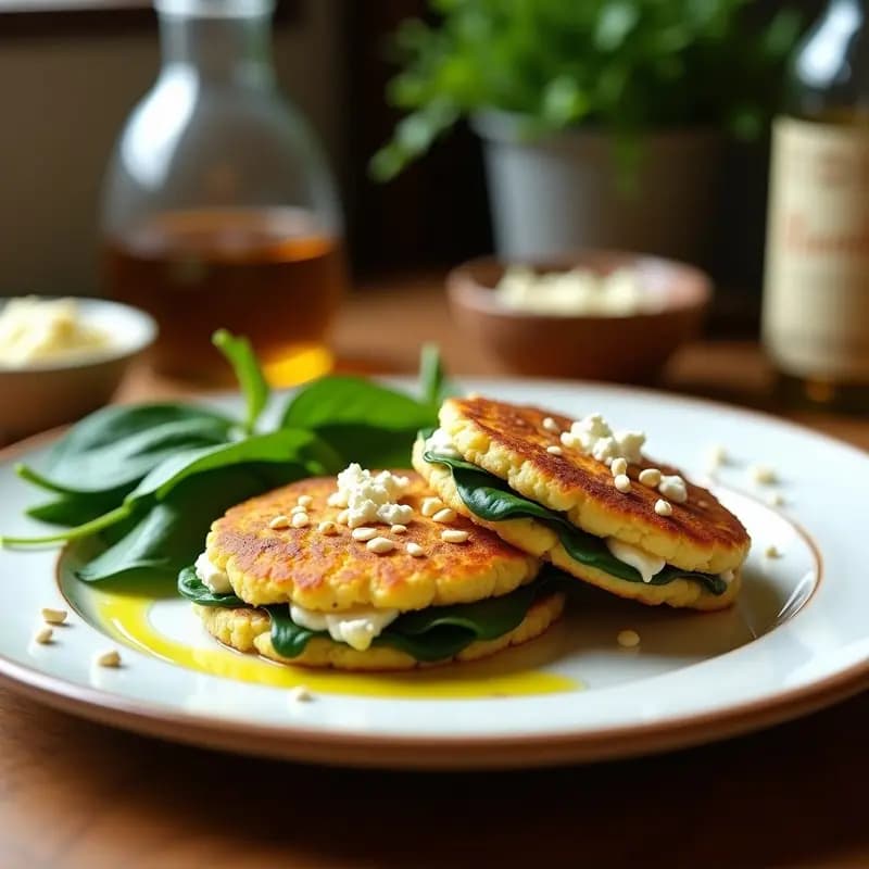 Brontë de Espinacas y Queso Feta: Entrante Australiano Sin Gluten y Rapido en Sartén