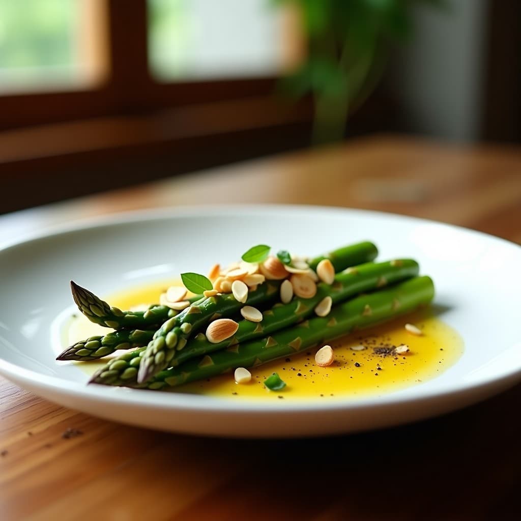 Brote de Espárragos con Vinagreta de Mostaza y Miel de Agave: Entrante Vegano y Sin Gluten