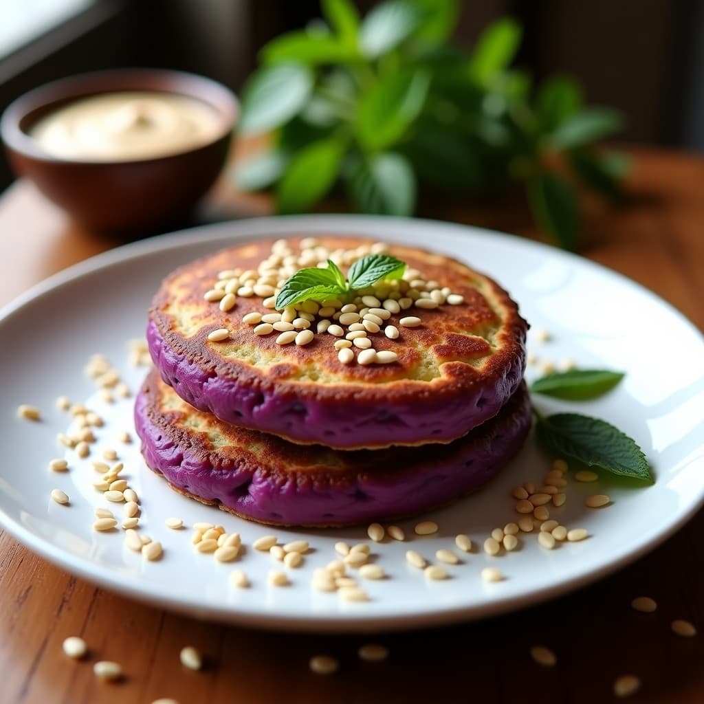 Brotopen de Batata Morada y Semillas de Sésamo: Desayuno Vegano Sin Harina