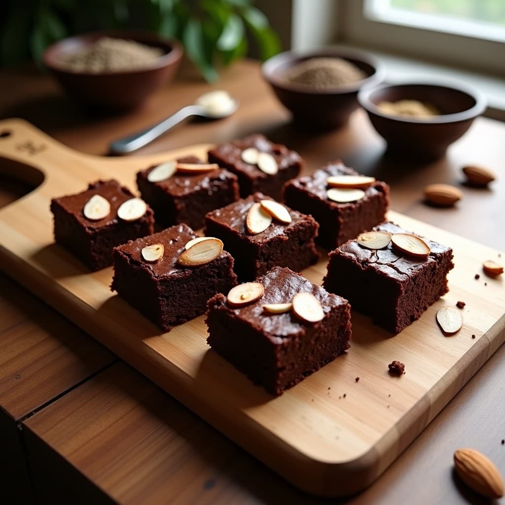 Brownie de Harina de Algarroba y Chía: Postre Keto Sin Azúcar con Textura Fondant
