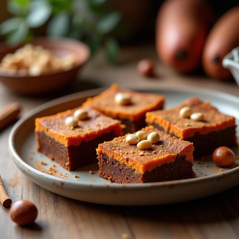 Brownie de Batata y Avellanas: Postre Sin Gluten y Sin Azúcar con Toque a Canela