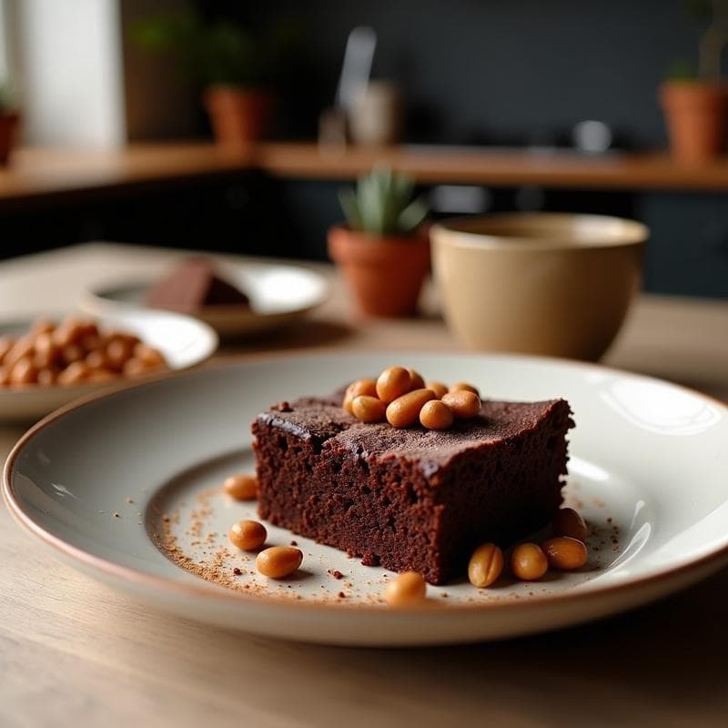 Brownie de Boniato y Cacao con Trozos de Nueces: Postre Keto Sin Harina en 20 Minutos