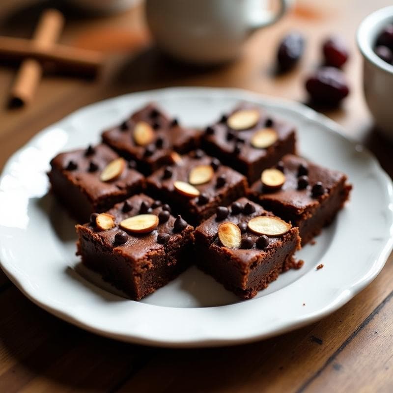 Brownie de Chipre con Harina de Garbanzo y Sirope de Dátil: Postre Sin Gluten y Sin Azúcar