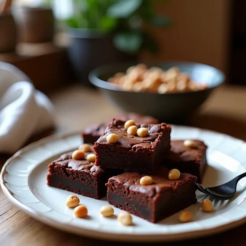Brownie de Frijol Negro y Avellanas: Postre Keto y Alta en Fibra