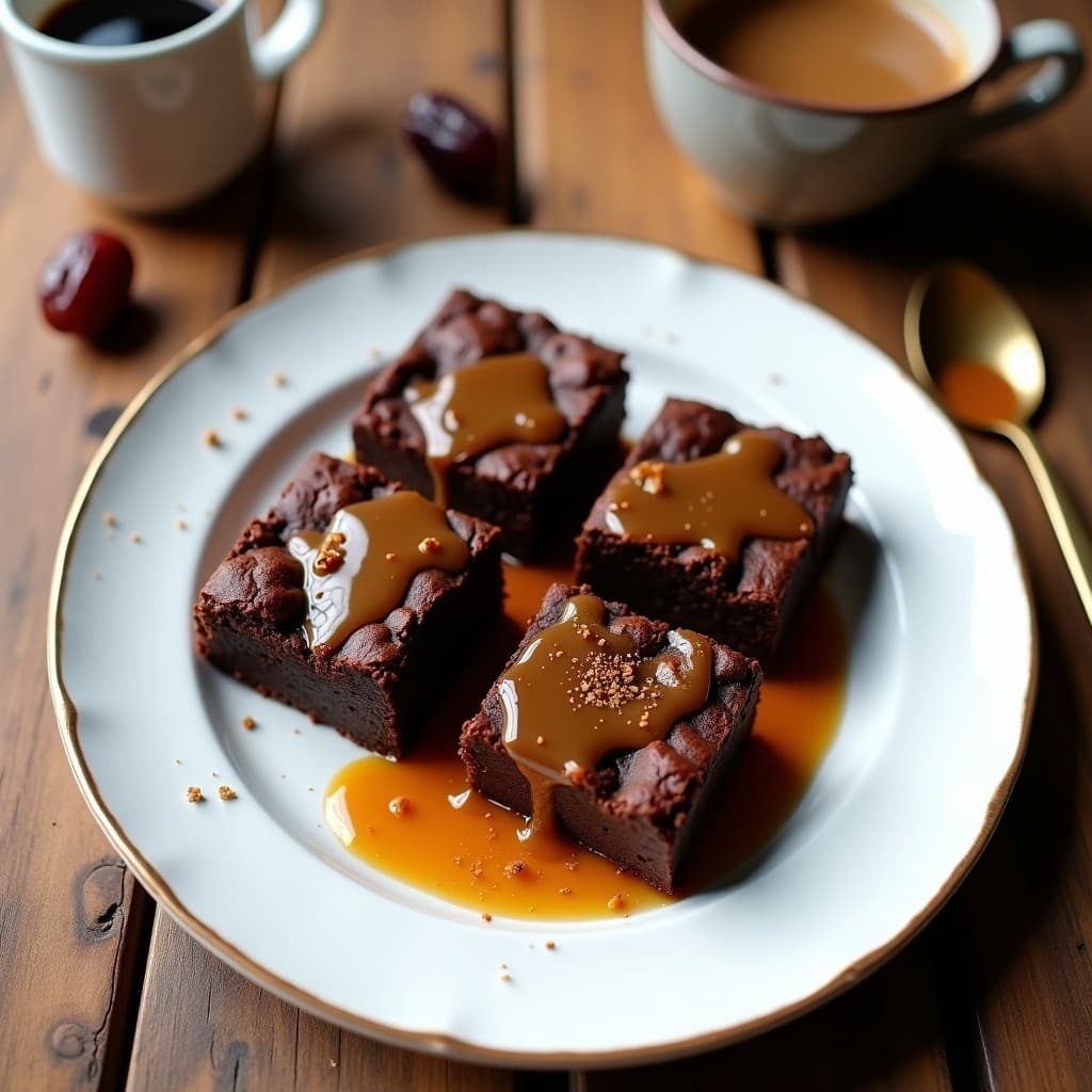 Brownie de Garbanzo y Café con Glaseado de Dátil: Postre Vegano y Sin Harina en 20 Minutos