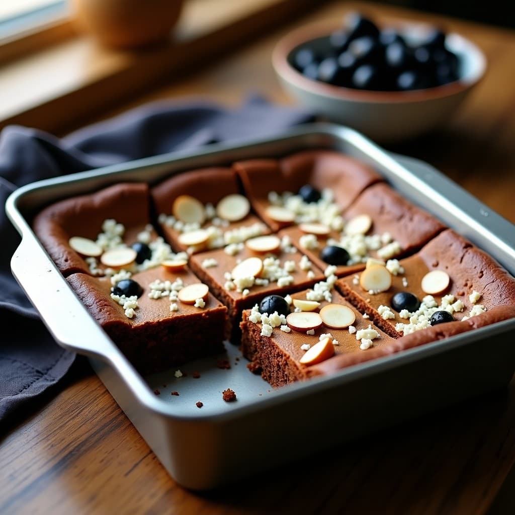 Brownie de Harina de Almendra y Aceitunas Negras: Postre Salado Sin Azúcar