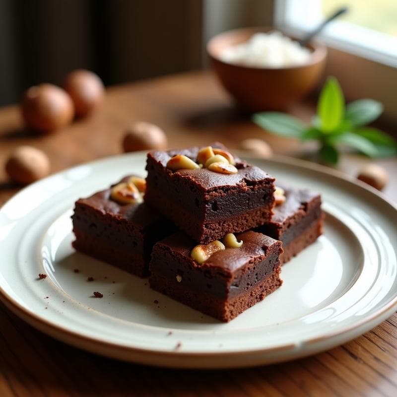Brownie de Harina de Lenteja y Praliné de Avellana: Postre Vegano y Alto en Proteína en Thermomix