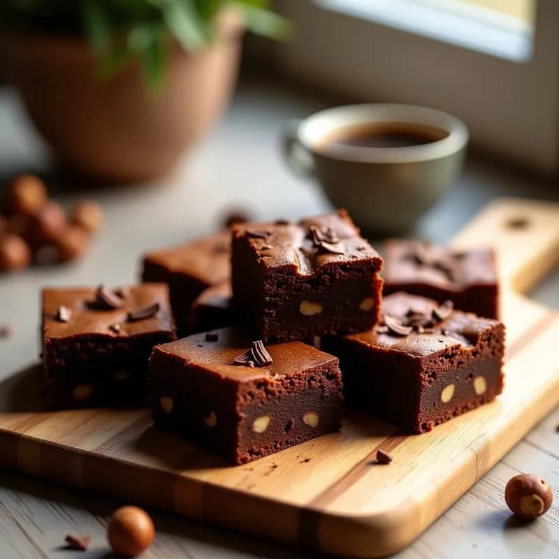 Brownie Proteico de Café y Avellanas: Receta Sin Harina y Alta en Proteína