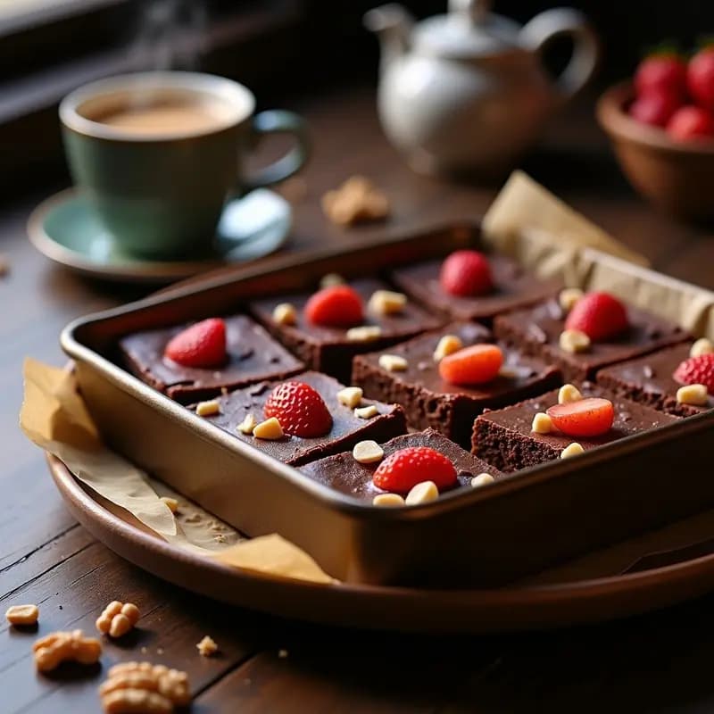 Brownies de 3 Chocolates con Trozos de Galletas y Caramelos Blandos: Postre para Diabéticos de Dulce