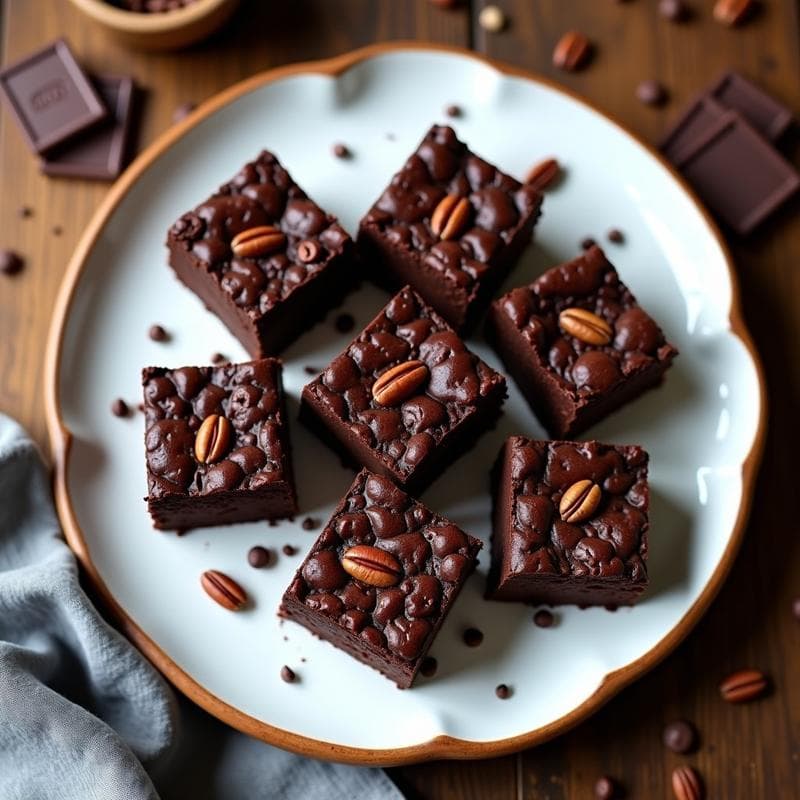 Brownies de Alubias Negras y Chocolate 85%: Postre Vegano y Alto en Fibra